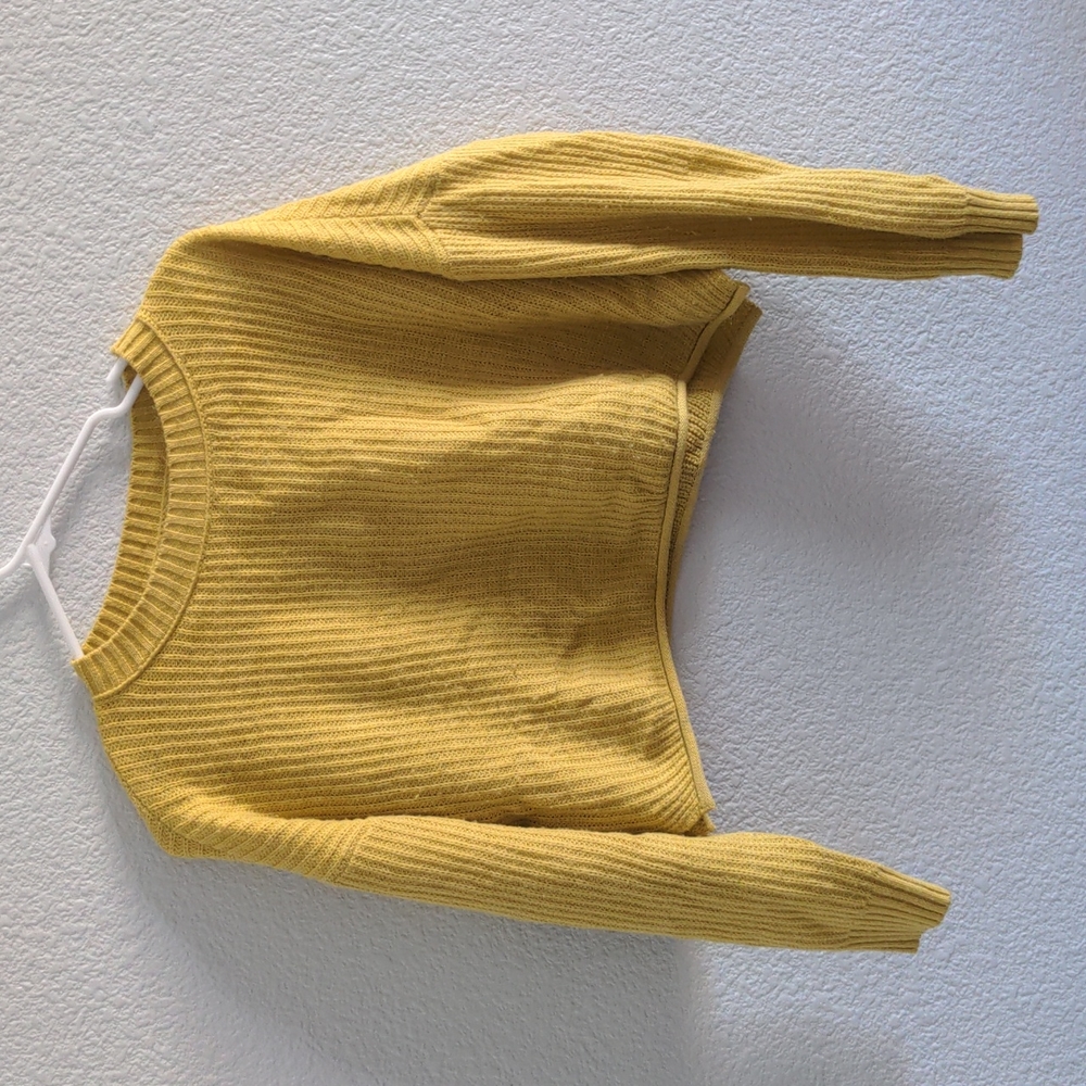 Wild Fable lime green, yellow crop sweater
